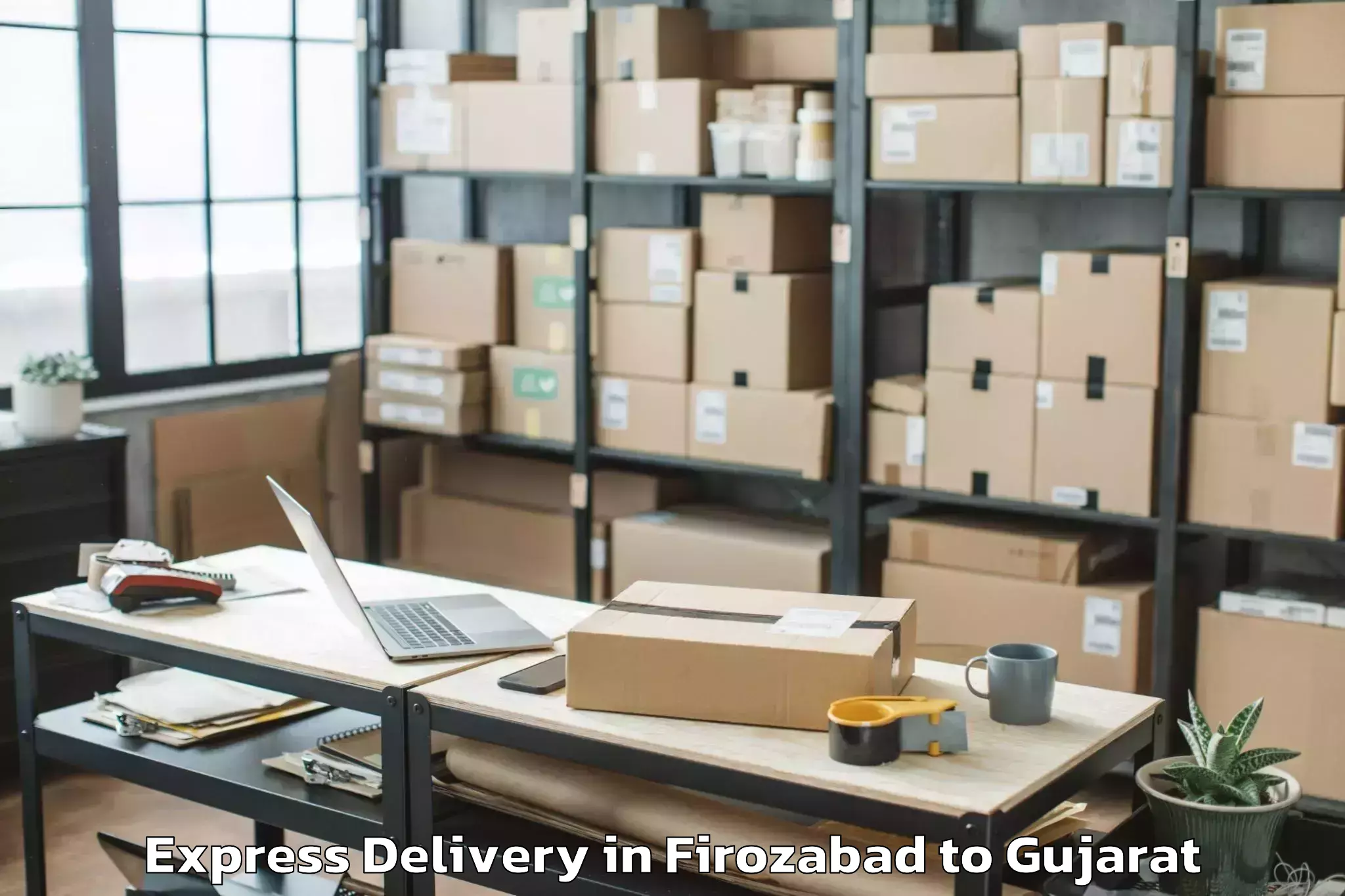 Leading Firozabad to Madhavpur Express Delivery Provider